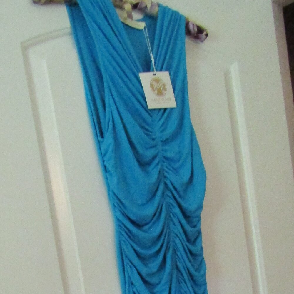 NWT Marie Oliver Size W Small Long BLUE ROXIE DRESS $294 Retail High Quality